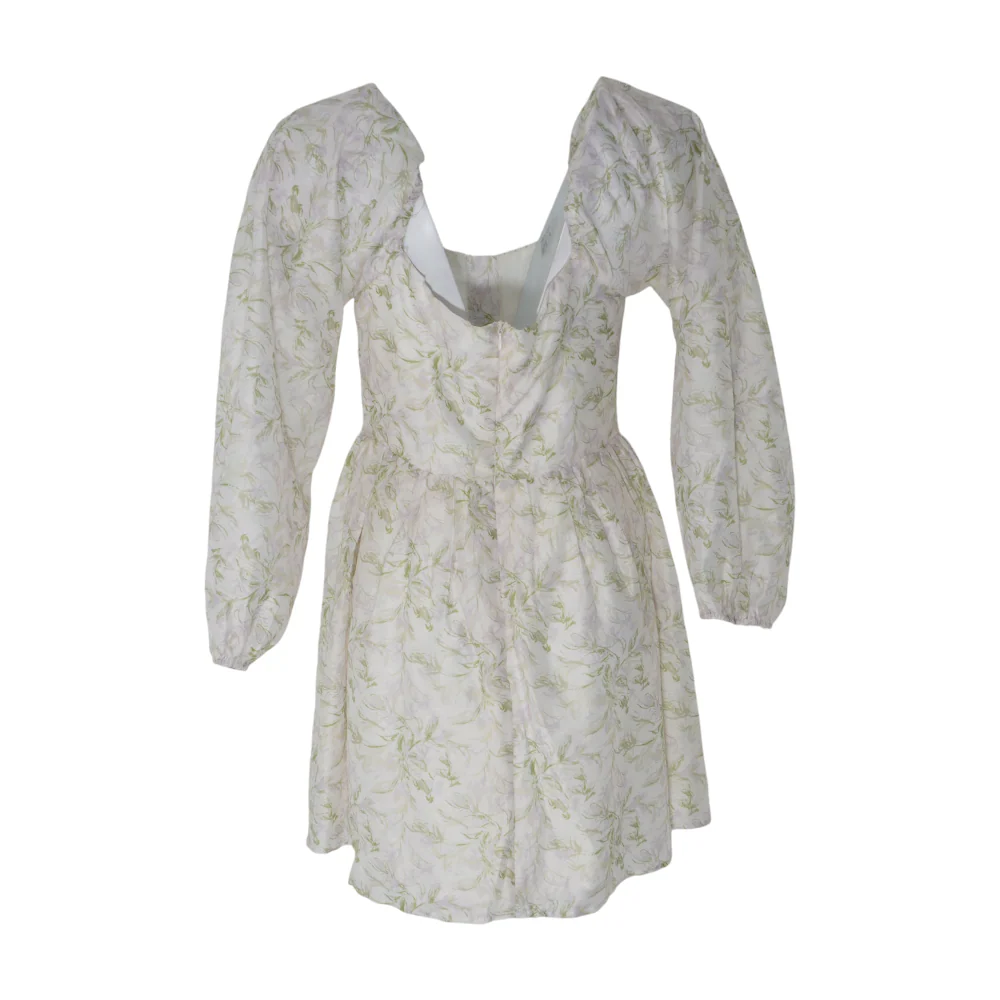 Green Floral Mini Dress - Image 2