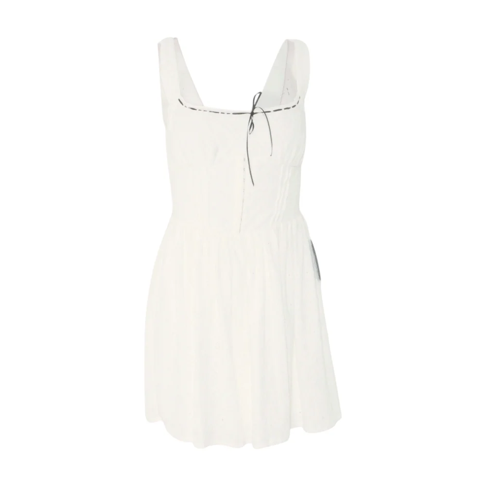 White Geometric Mini Dress