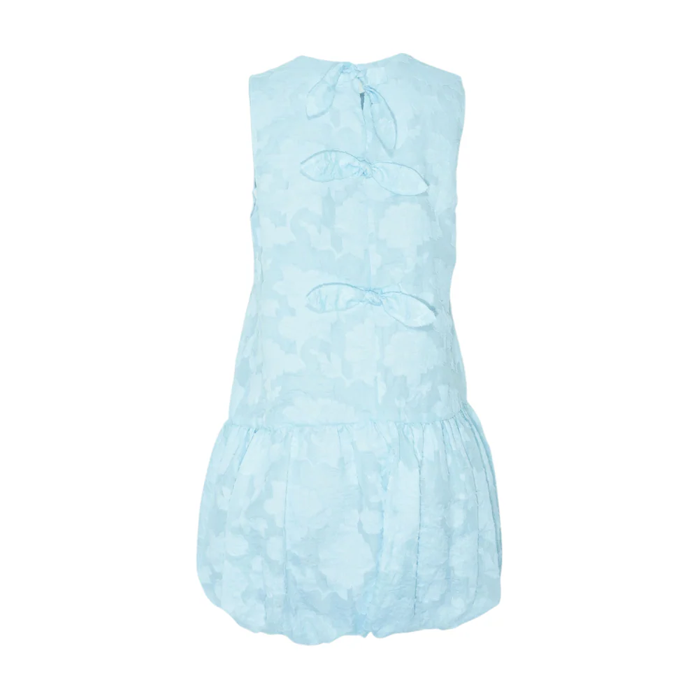 Blue Floral Mini Dress - Image 2