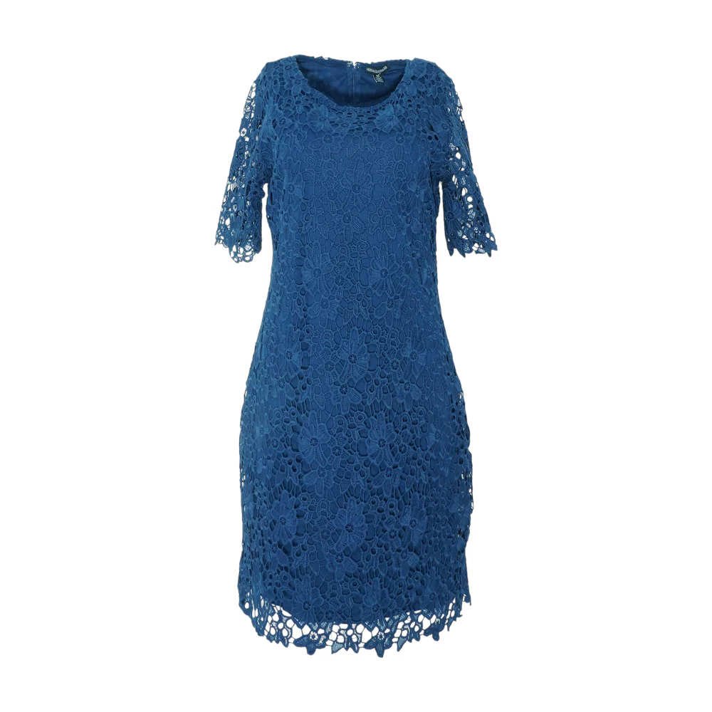 Blue Floral Midi Dress