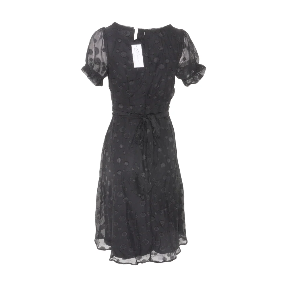 Black Polka Dot Midi Dress - Image 2