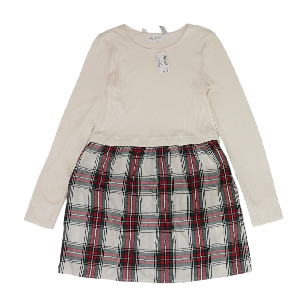 Ivory Plaid Dress