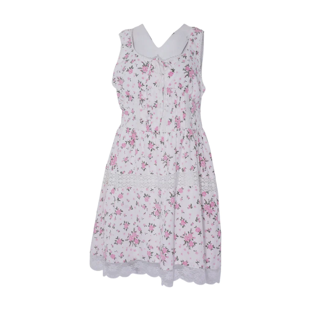 White Floral Mini Dress