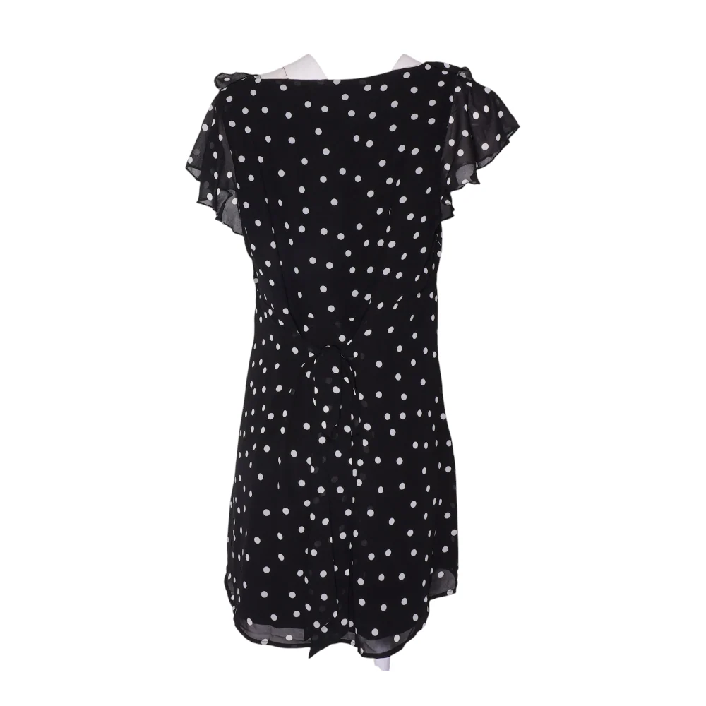 Black Polka Dot Mini Dress - Image 2