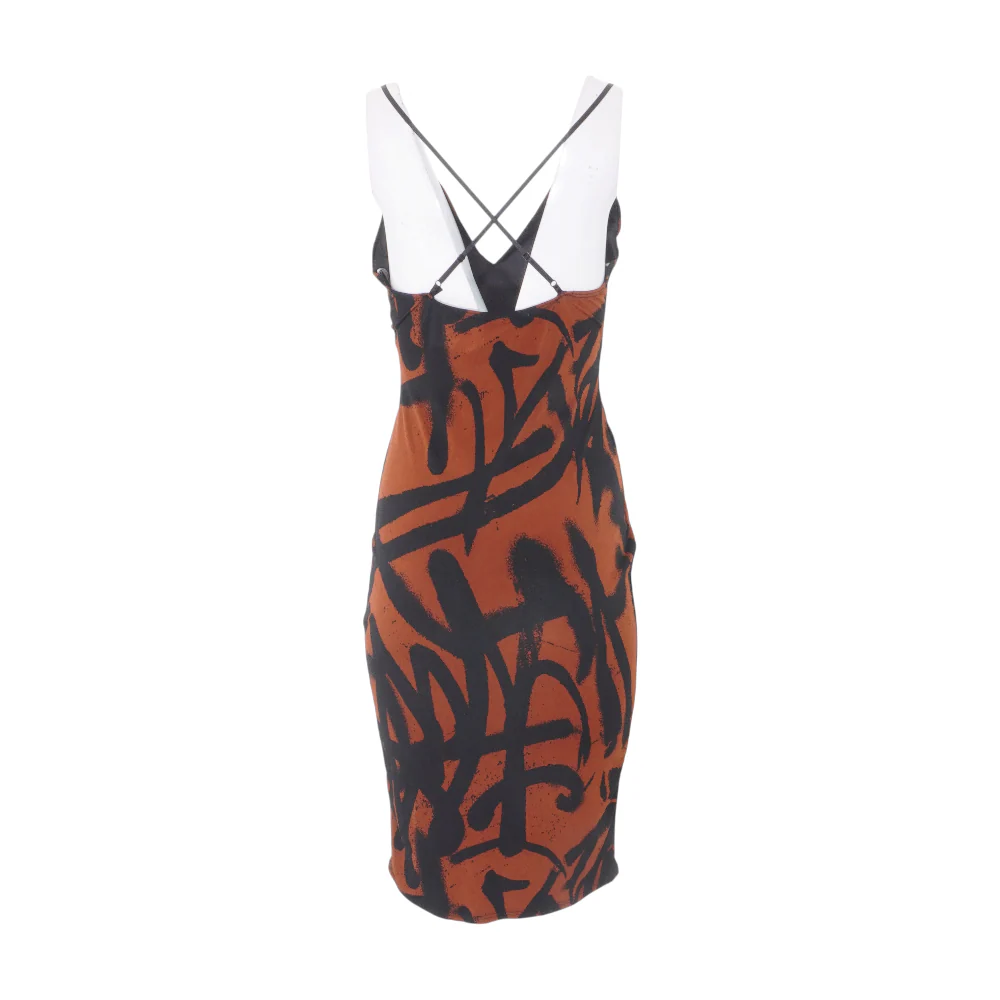 Black Abstract Midi Dress - Image 2