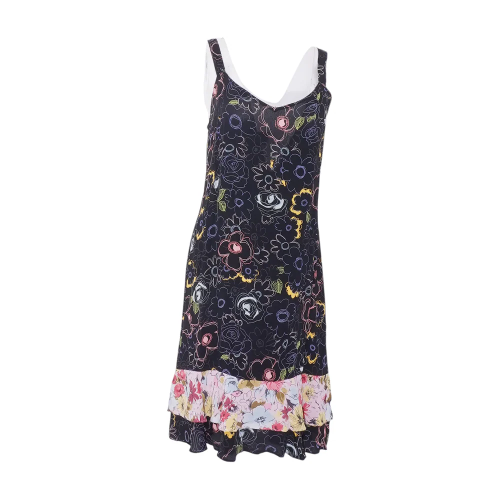 Black Floral Midi Dress