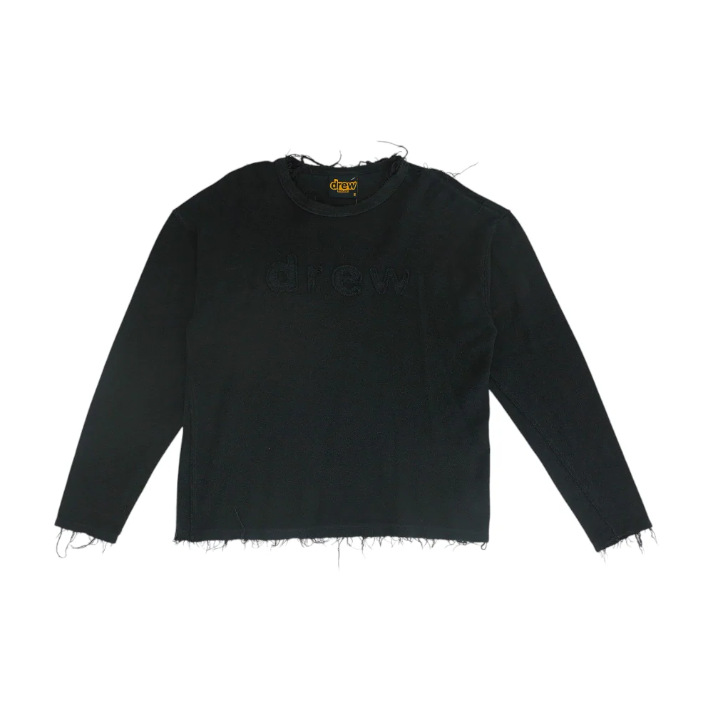 Black Solid Sweatshirt Pullover
