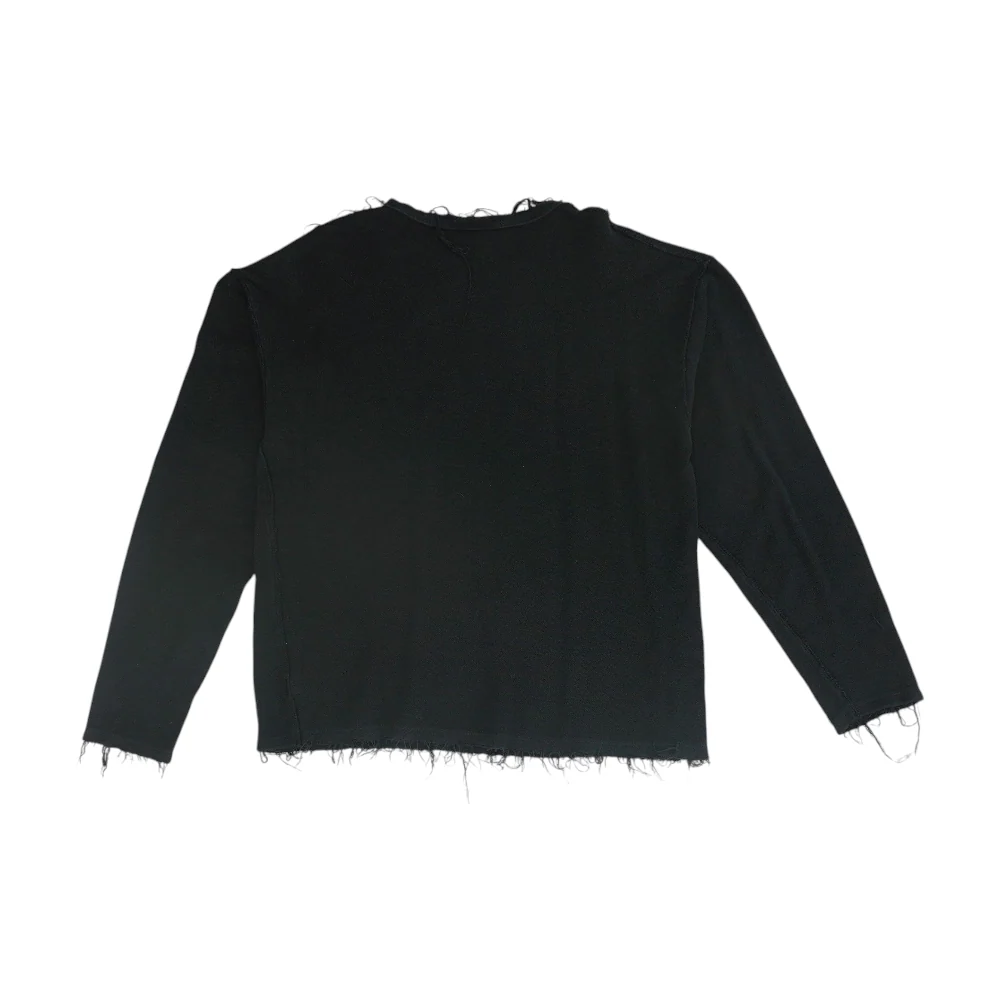 Black Solid Sweatshirt Pullover - Image 2