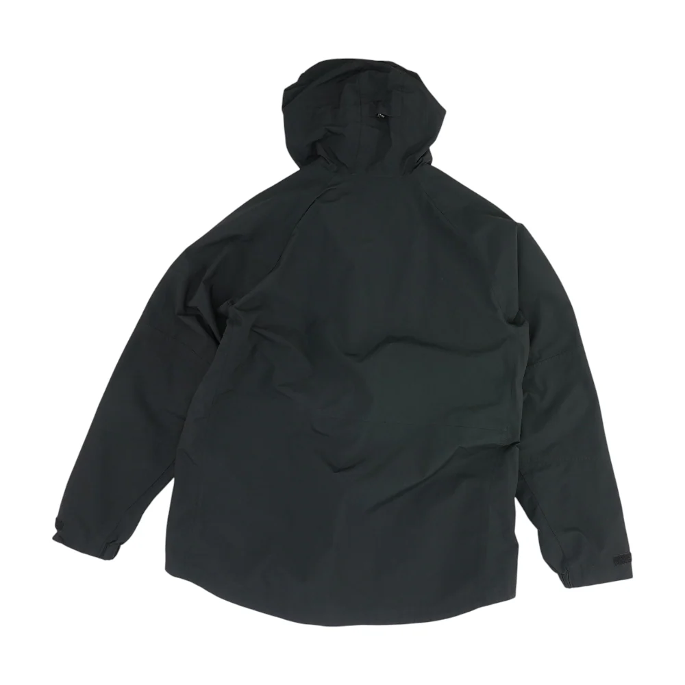 Black Solid Rain Jacket - Image 2