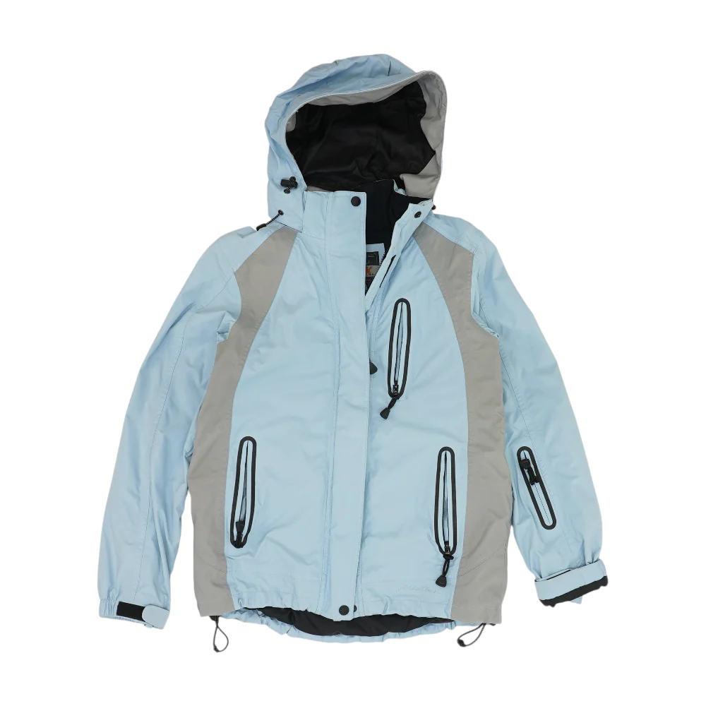 Blue Solid Rain Jacket
