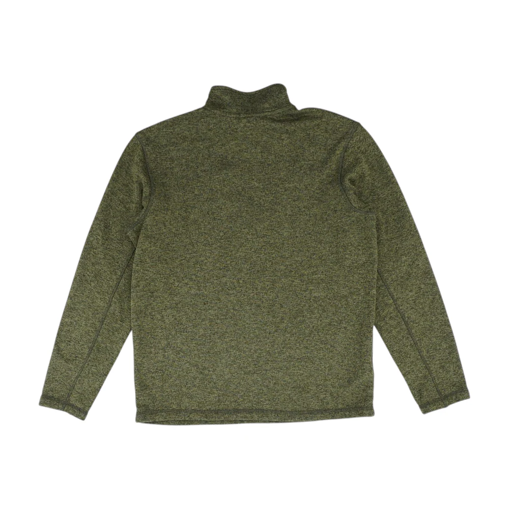 Green Solid 1/4 Zip Pullover - Image 2