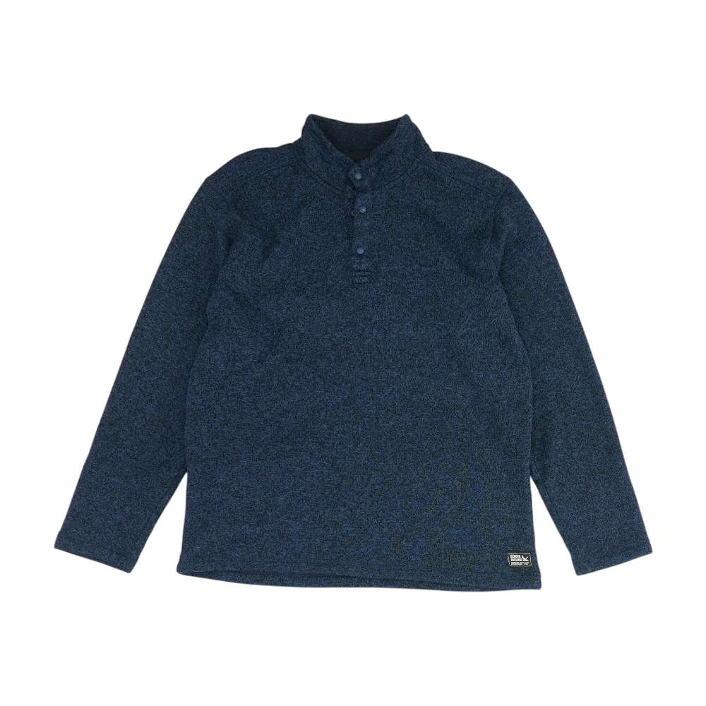 Blue Solid 1/4 Zip Sweater