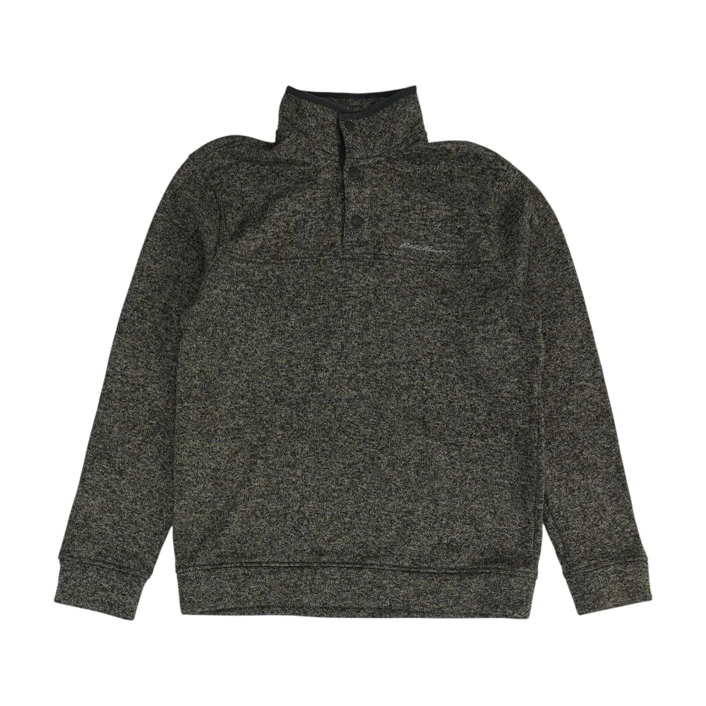 Gray Solid 1/4 Zip Pullover