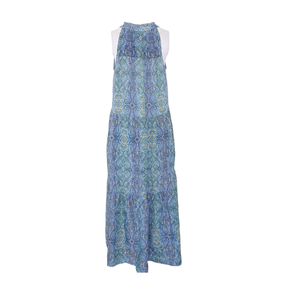 Blue Paisley Midi Dress - Image 2