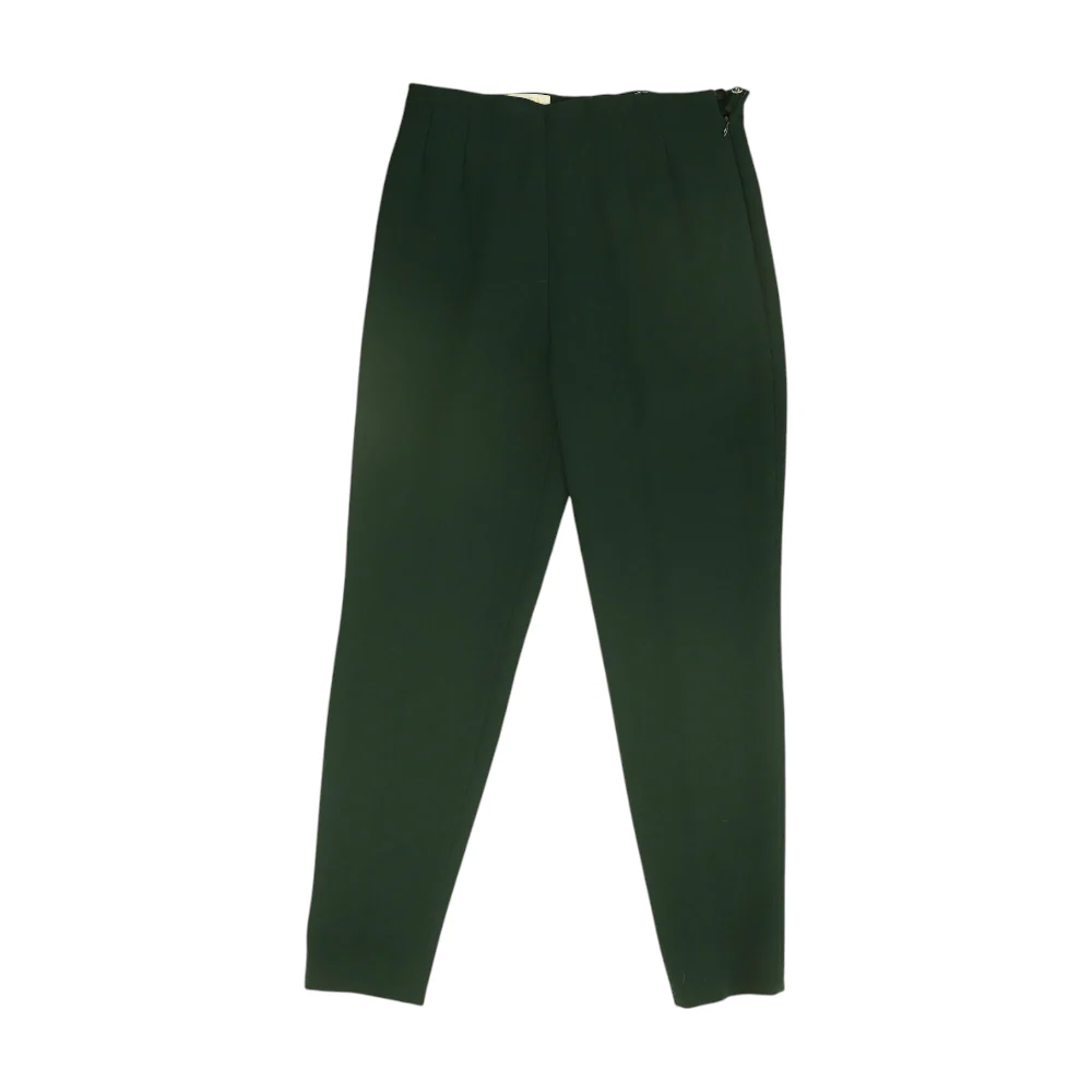 Green Wool Blend Dress Pants