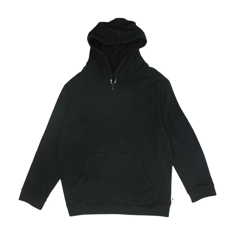 Black Solid Hoodie Pullover