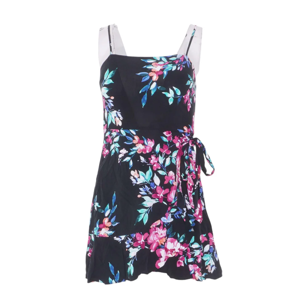 Black Floral Mini Dress