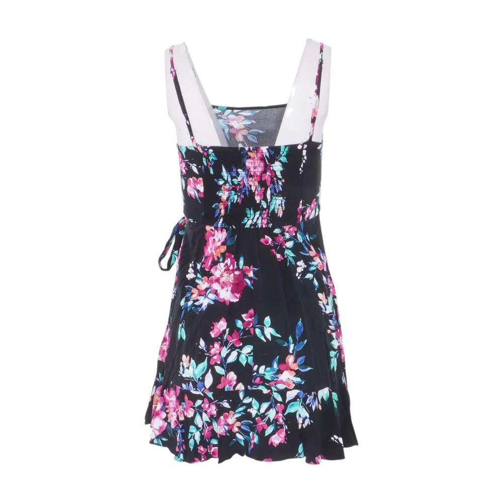 Black Floral Mini Dress - Image 2
