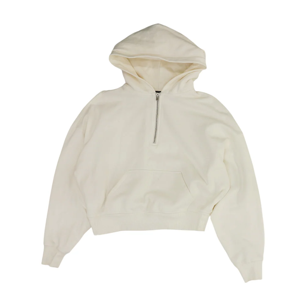 Ivory Solid 1/4 Zip Pullover