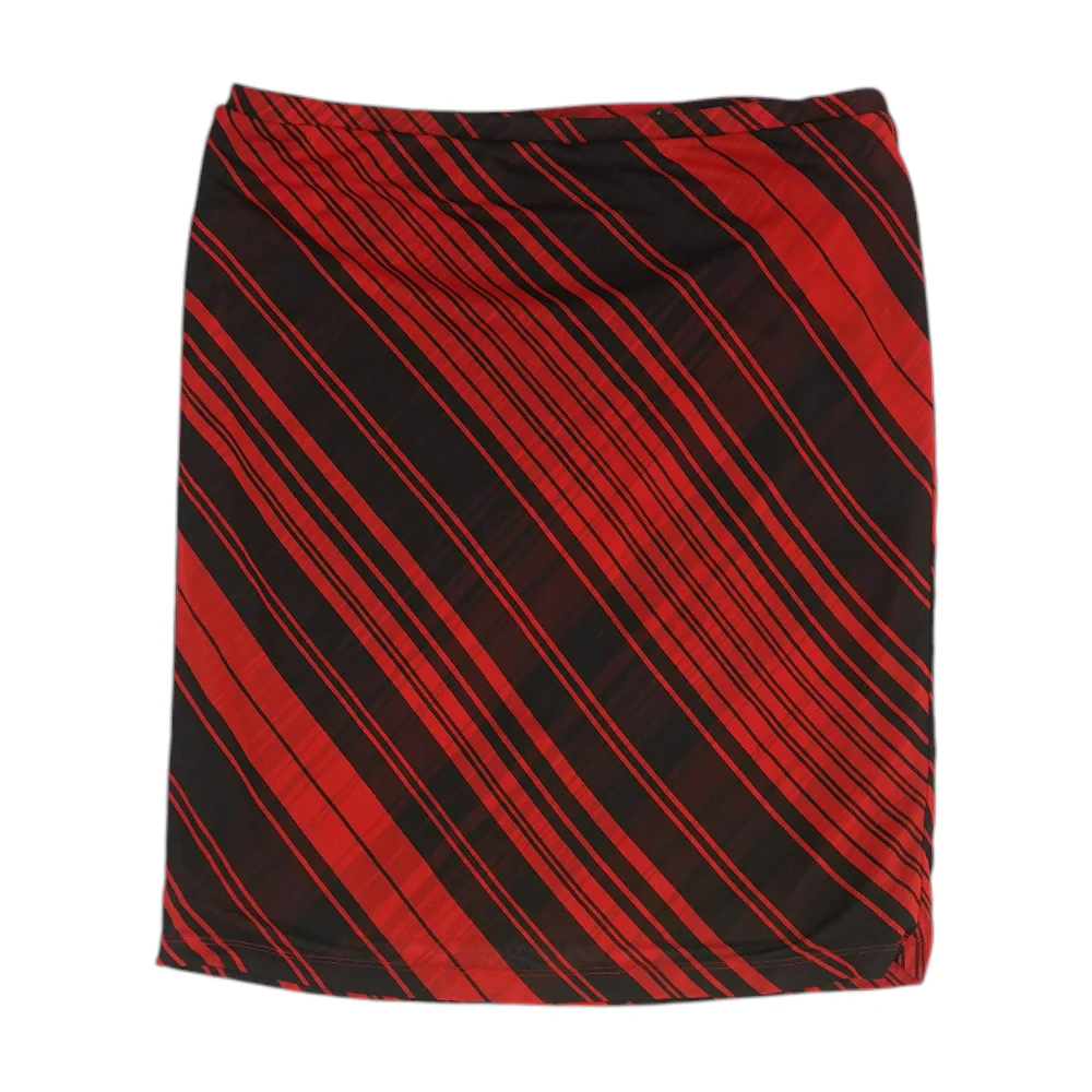 Red Striped Mini Skirt