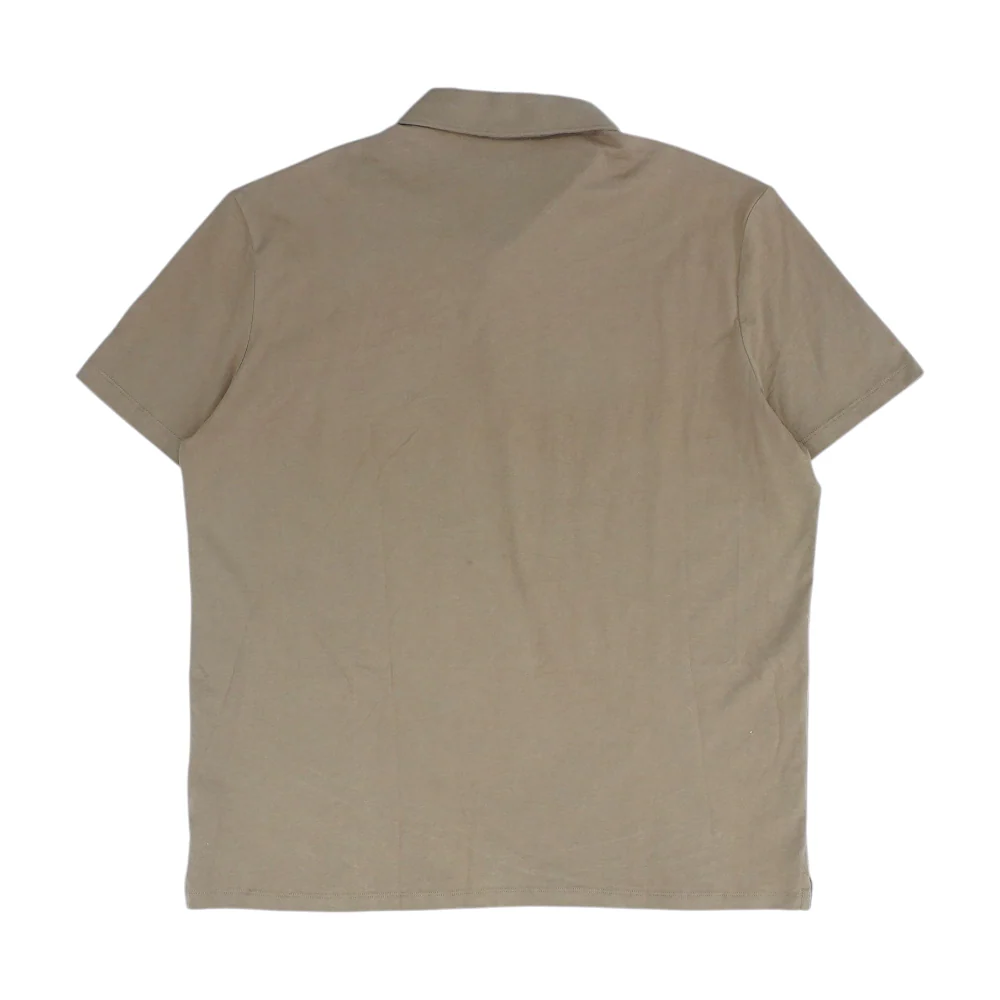 Tan Solid Short Sleeve Polo - Image 2