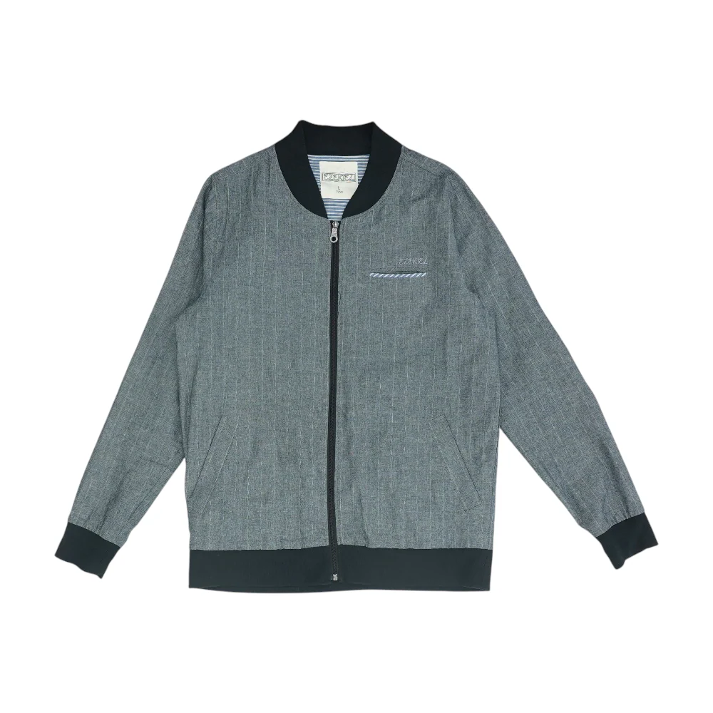 Gray Striped Jacket