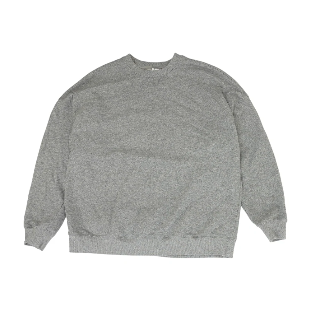 Gray Solid Sweatshirt Pullover