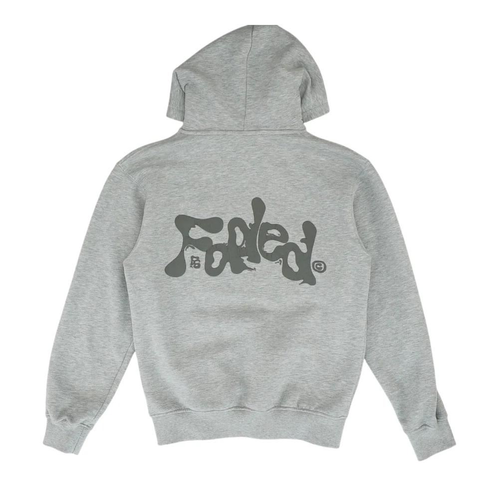 Gray Solid Hoodie Pullover - Image 2
