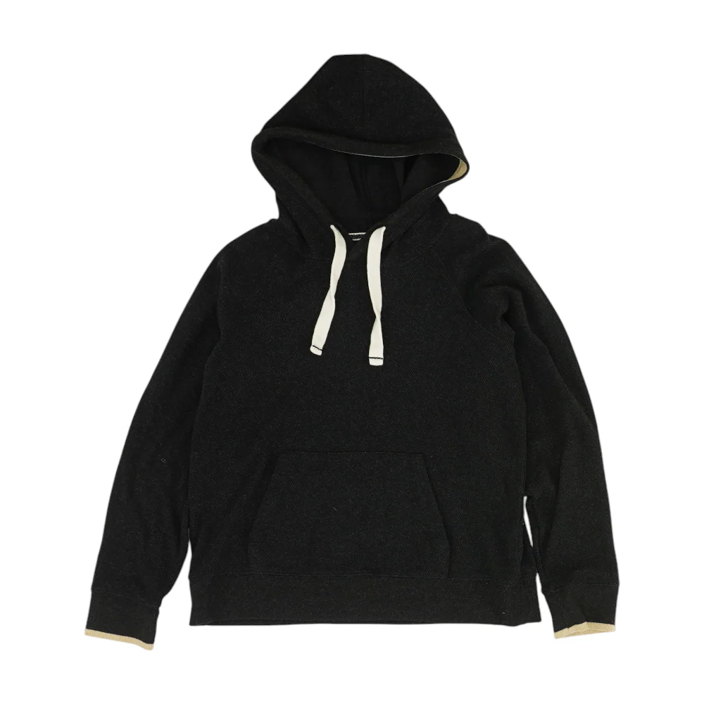 Black Solid Hoodie Pullover