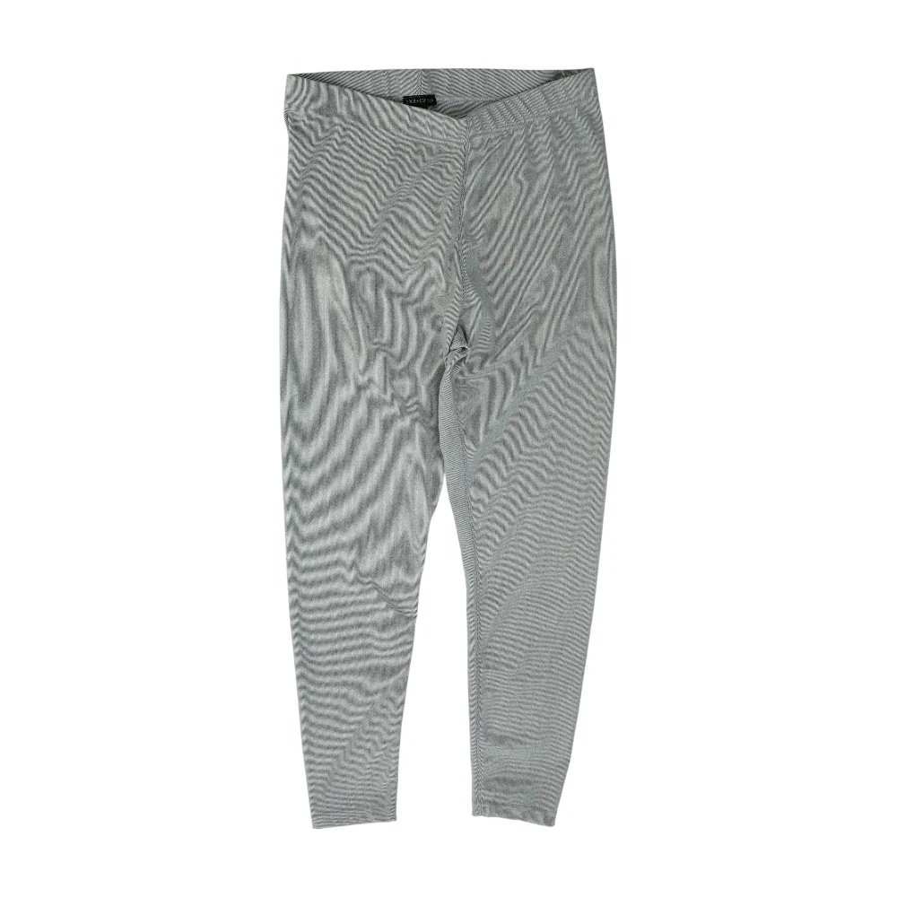 Gray Striped Fashion Leggings