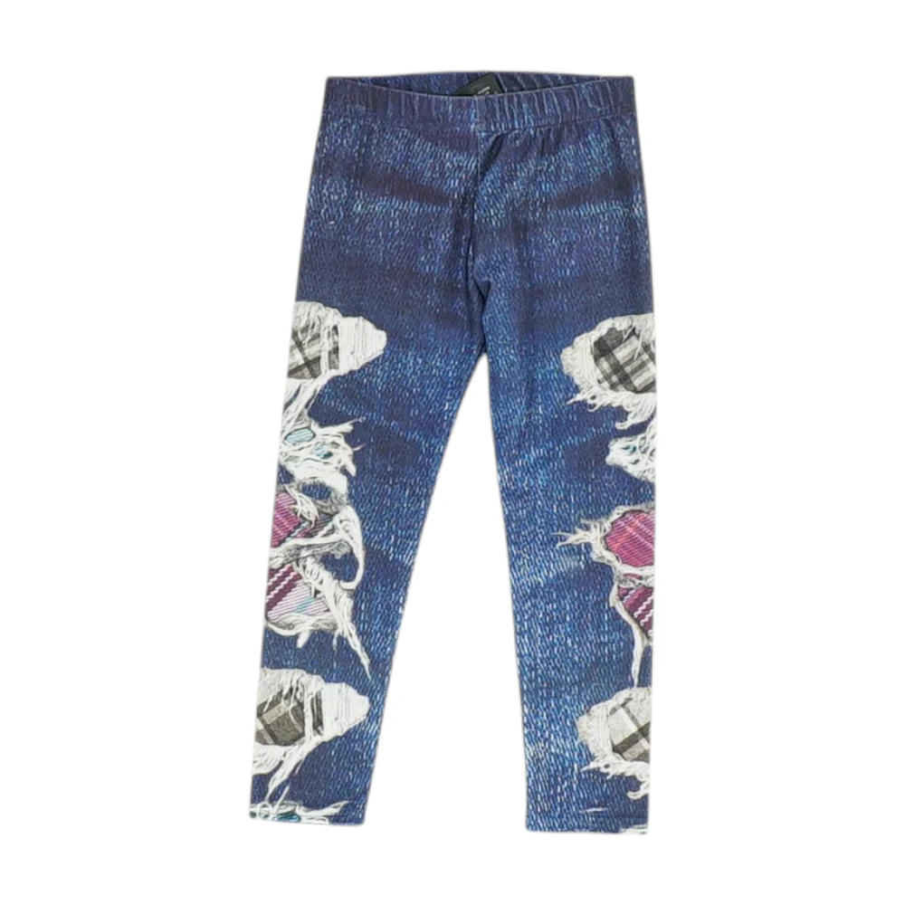 Blue Abstract Fashion Leggings