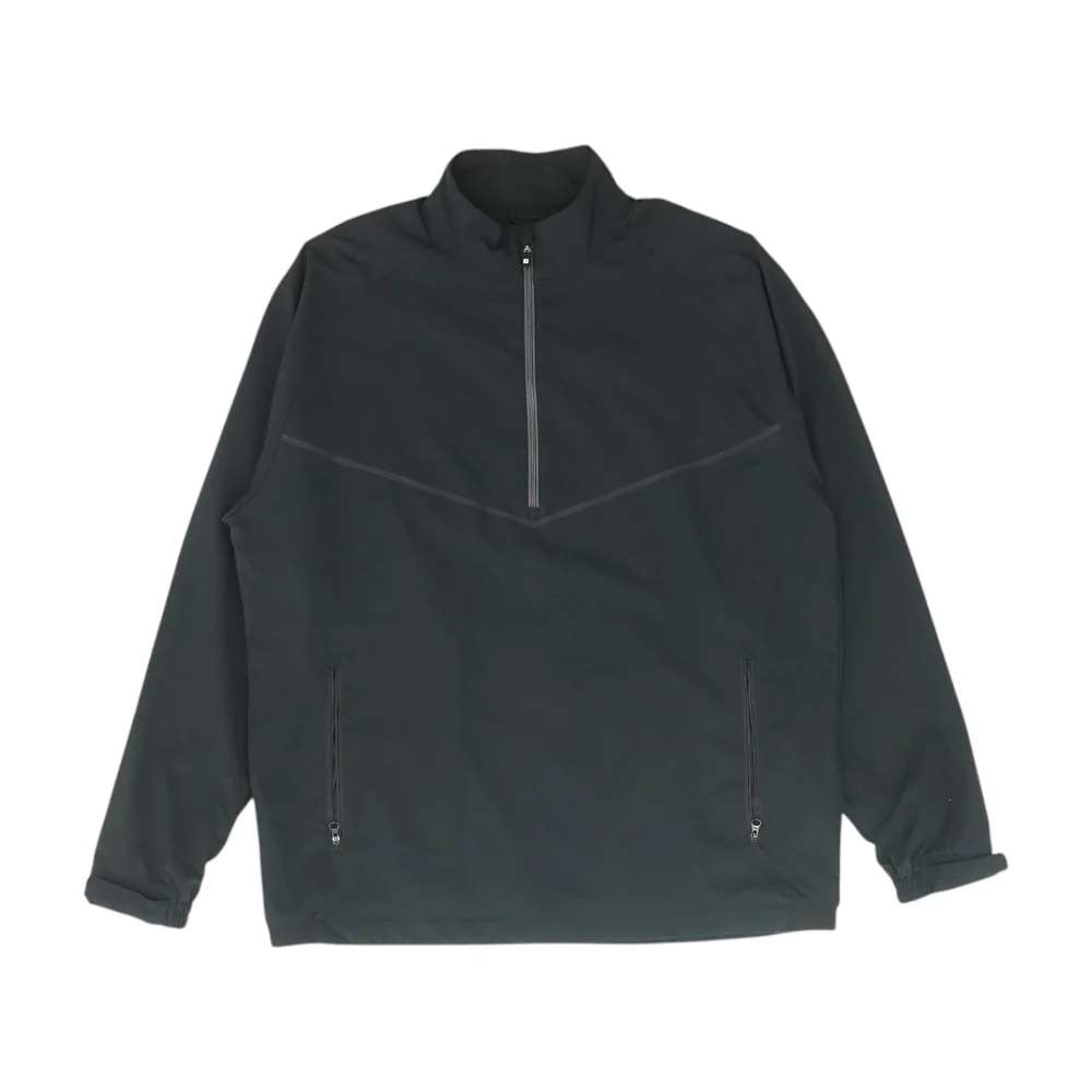 Black Solid 1/4 Zip Pullover