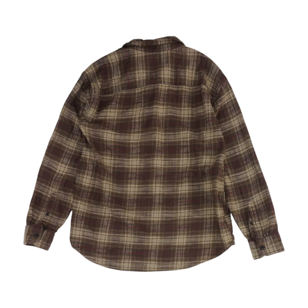 Brown Plaid Flannel Button Down - Image 2