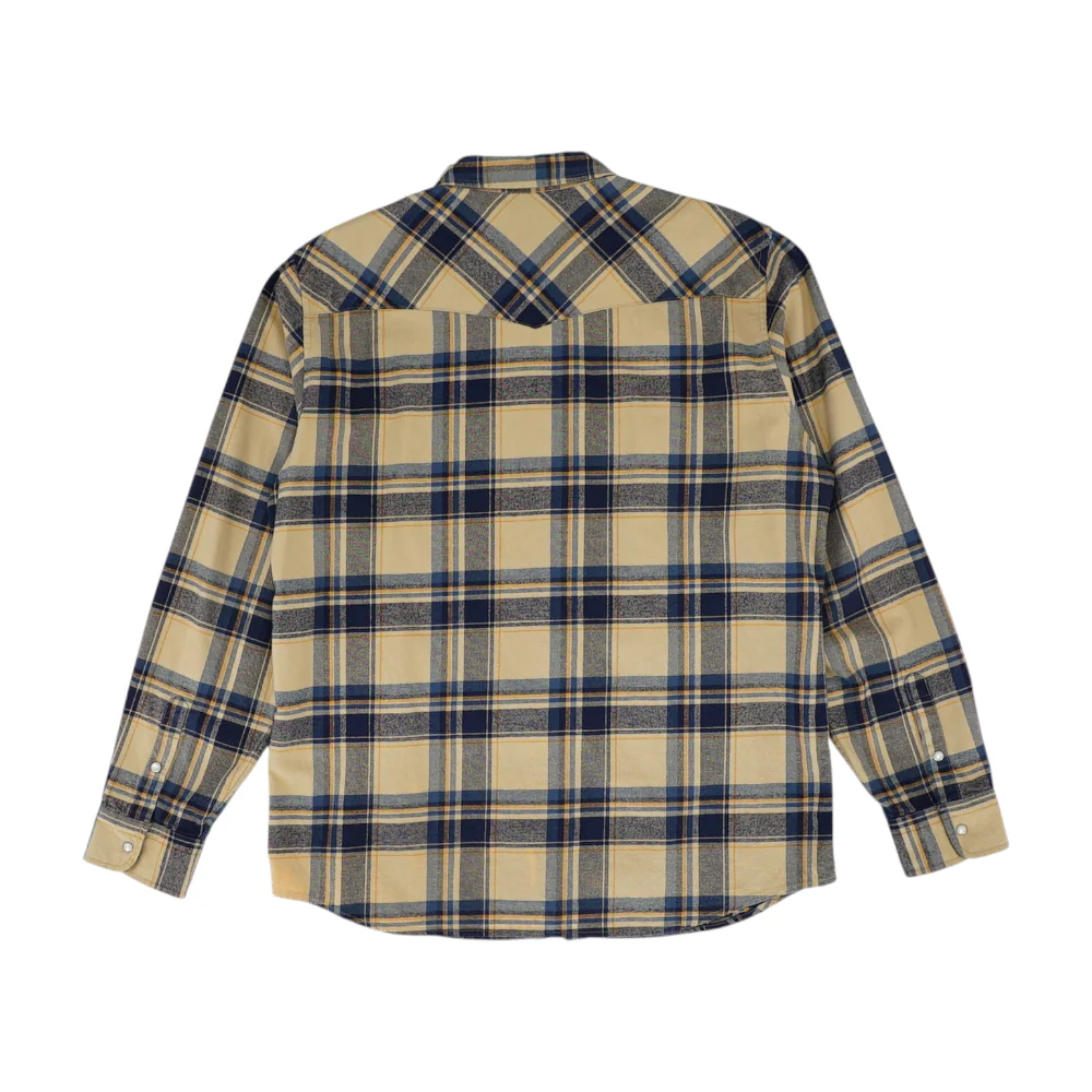Tan Plaid Flannel Button Down - Image 2