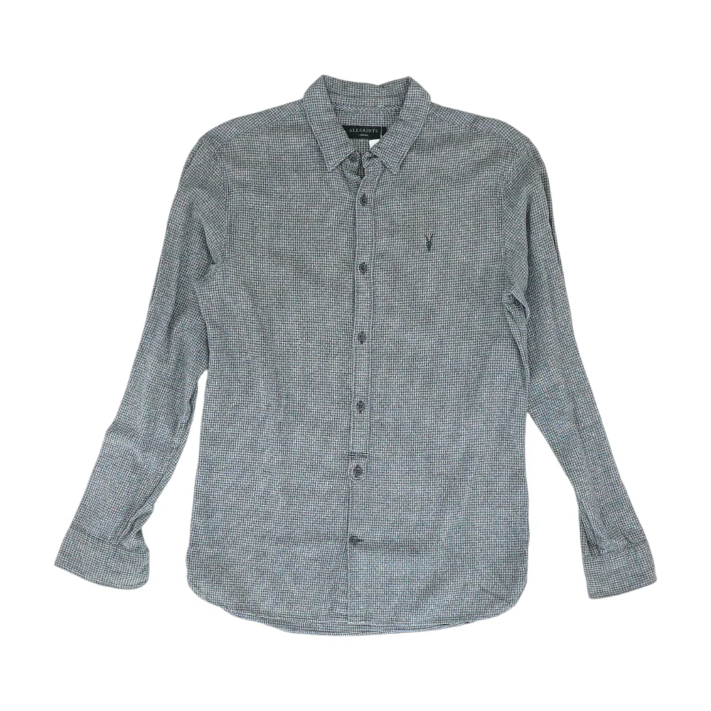 Gray Geometric Long Sleeve Button Down