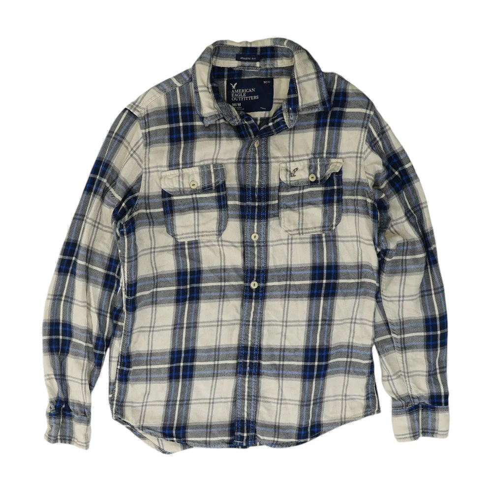 Blue Plaid Flannel Button Down
