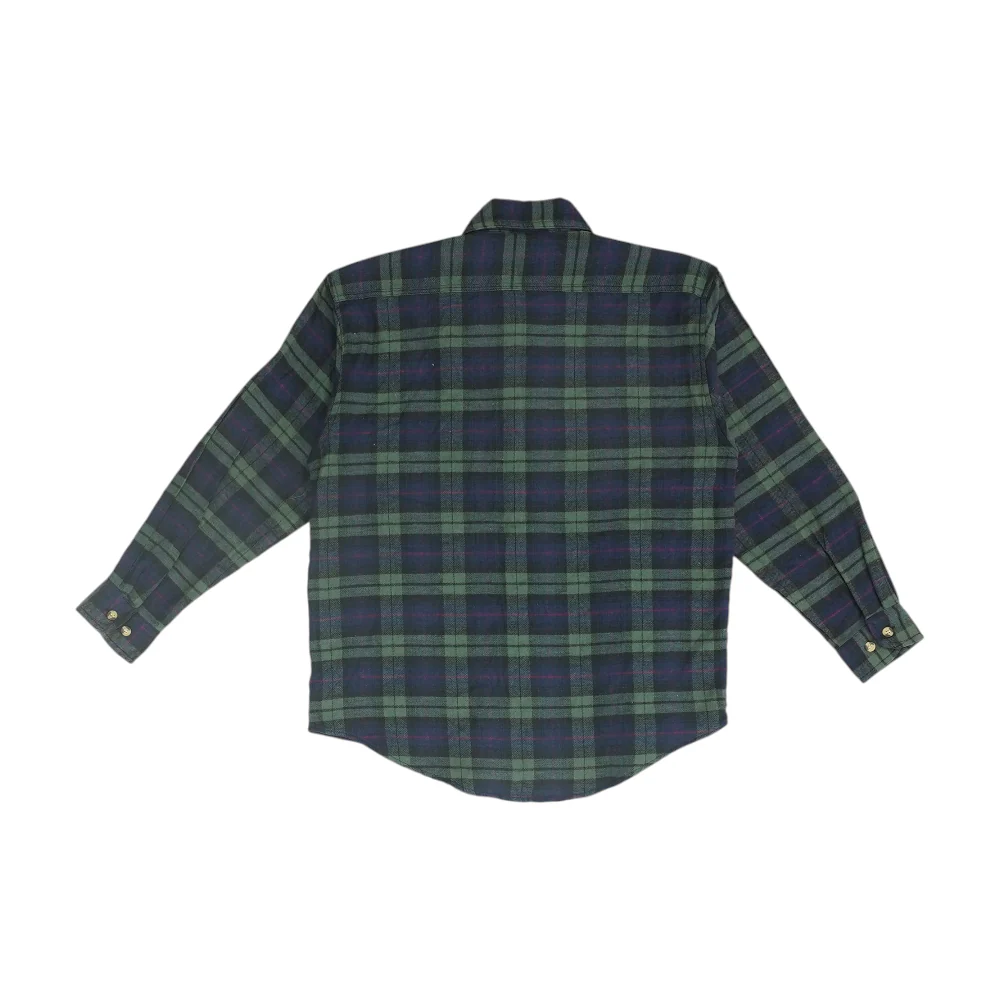 Green Plaid Flannel Button Down - Image 2