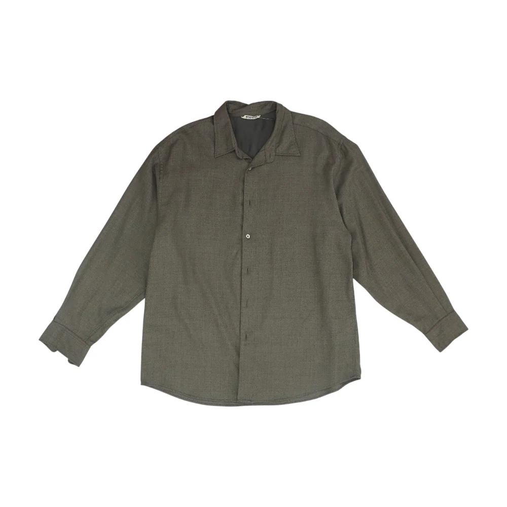 Brown Solid Flannel Button Down