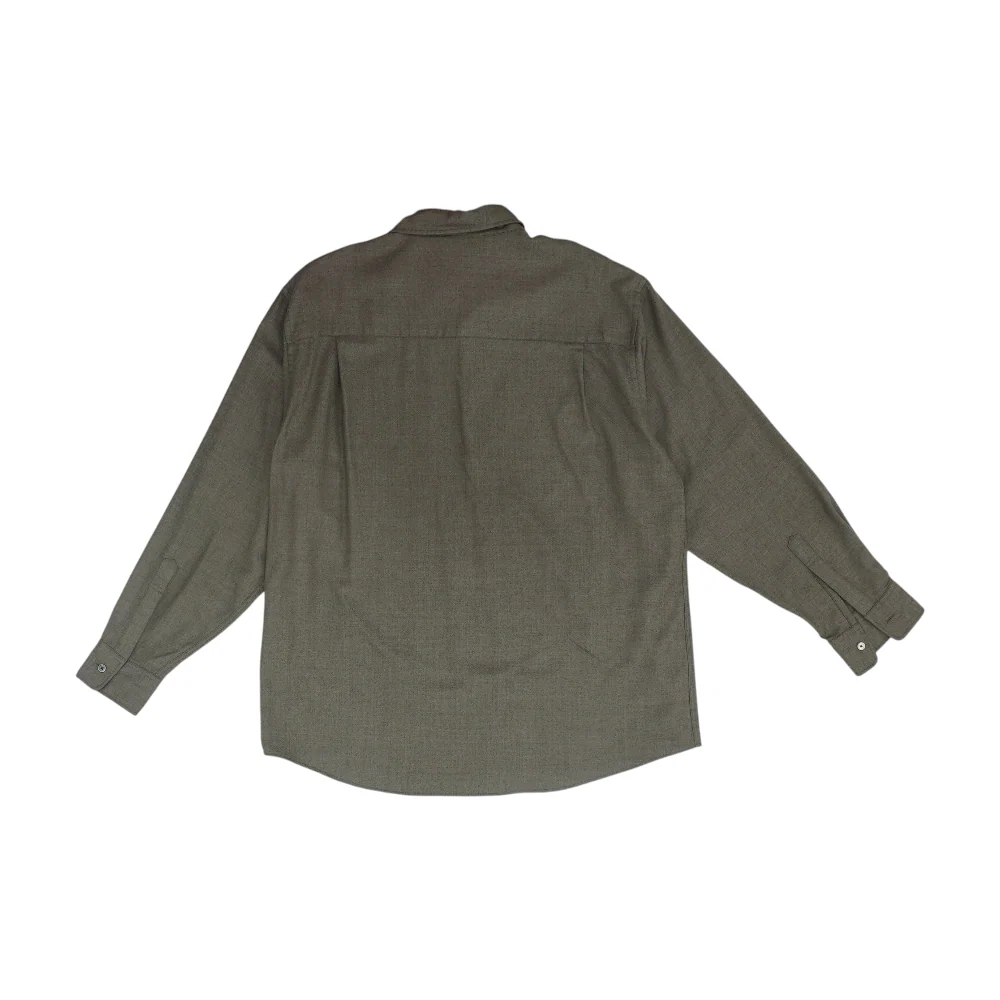 Brown Solid Flannel Button Down - Image 2