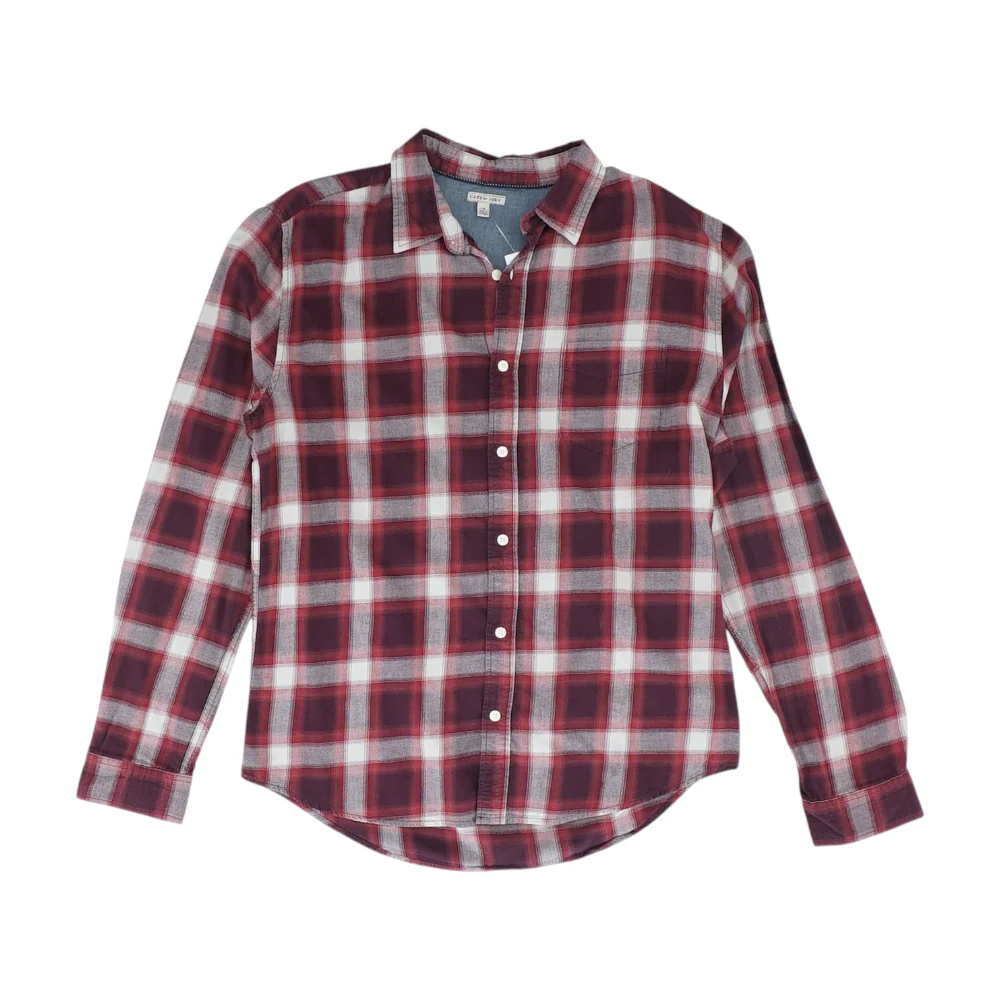 Red Plaid Long Sleeve Button Down