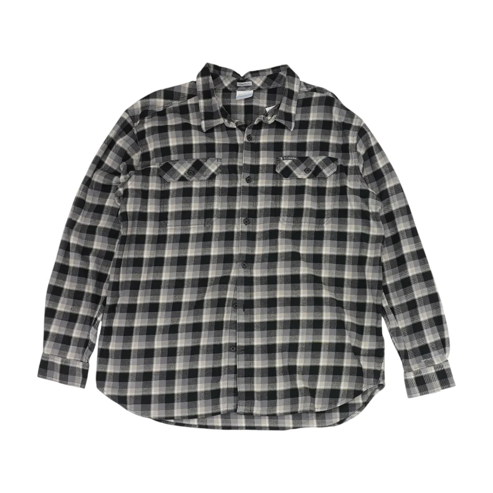 Gray Plaid Flannel Button Down