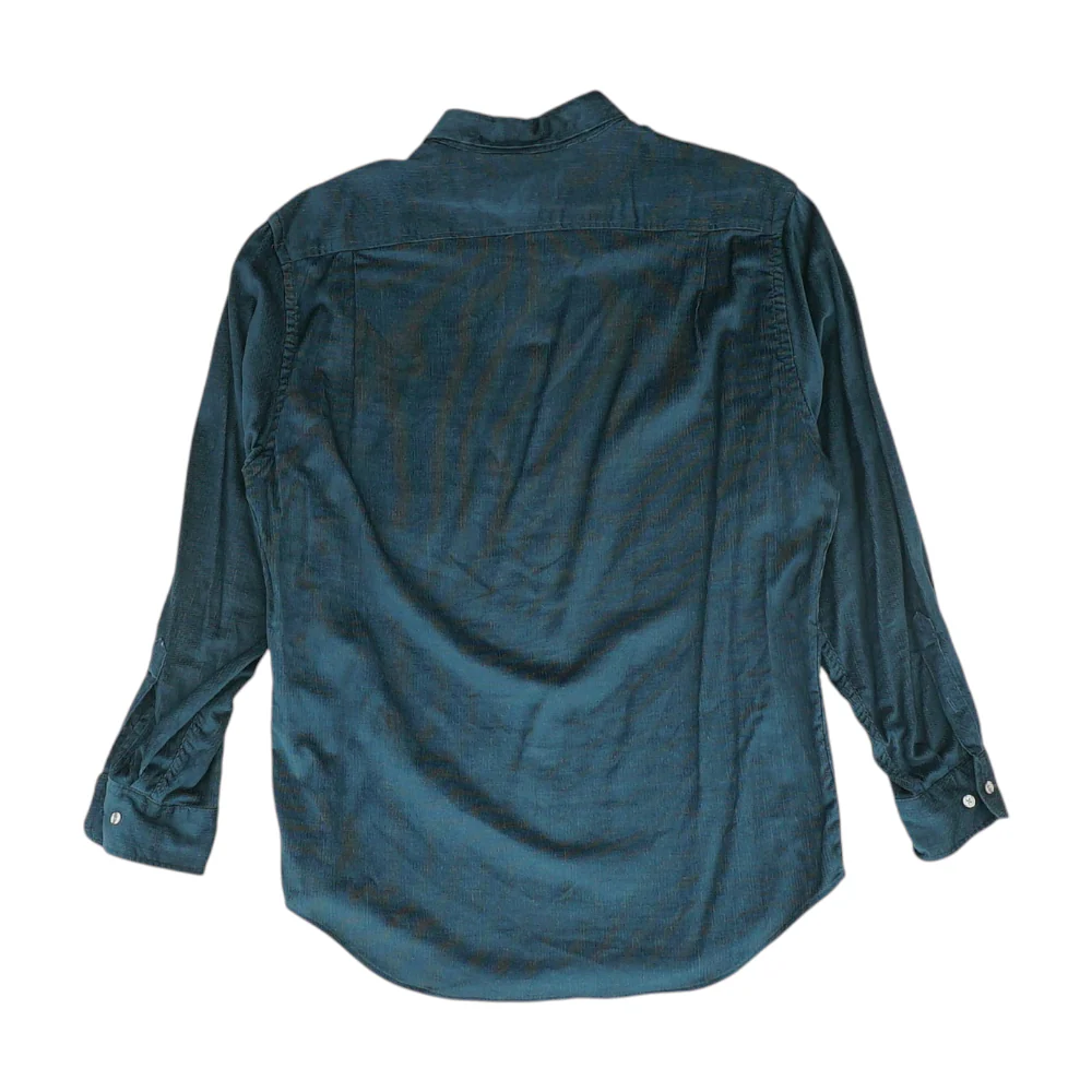 Teal Solid Flannel Button Down - Image 2