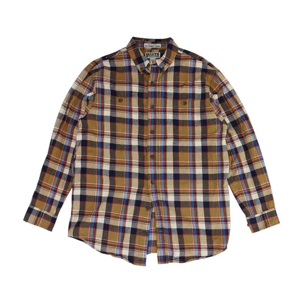 Multi Tall Plaid Flannel Button Down