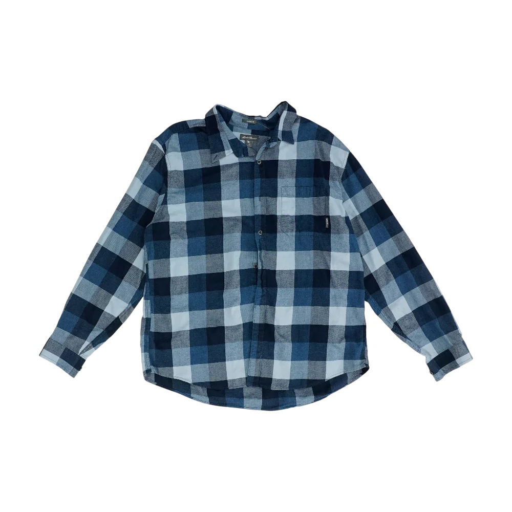 Blue Check Flannel Button Down