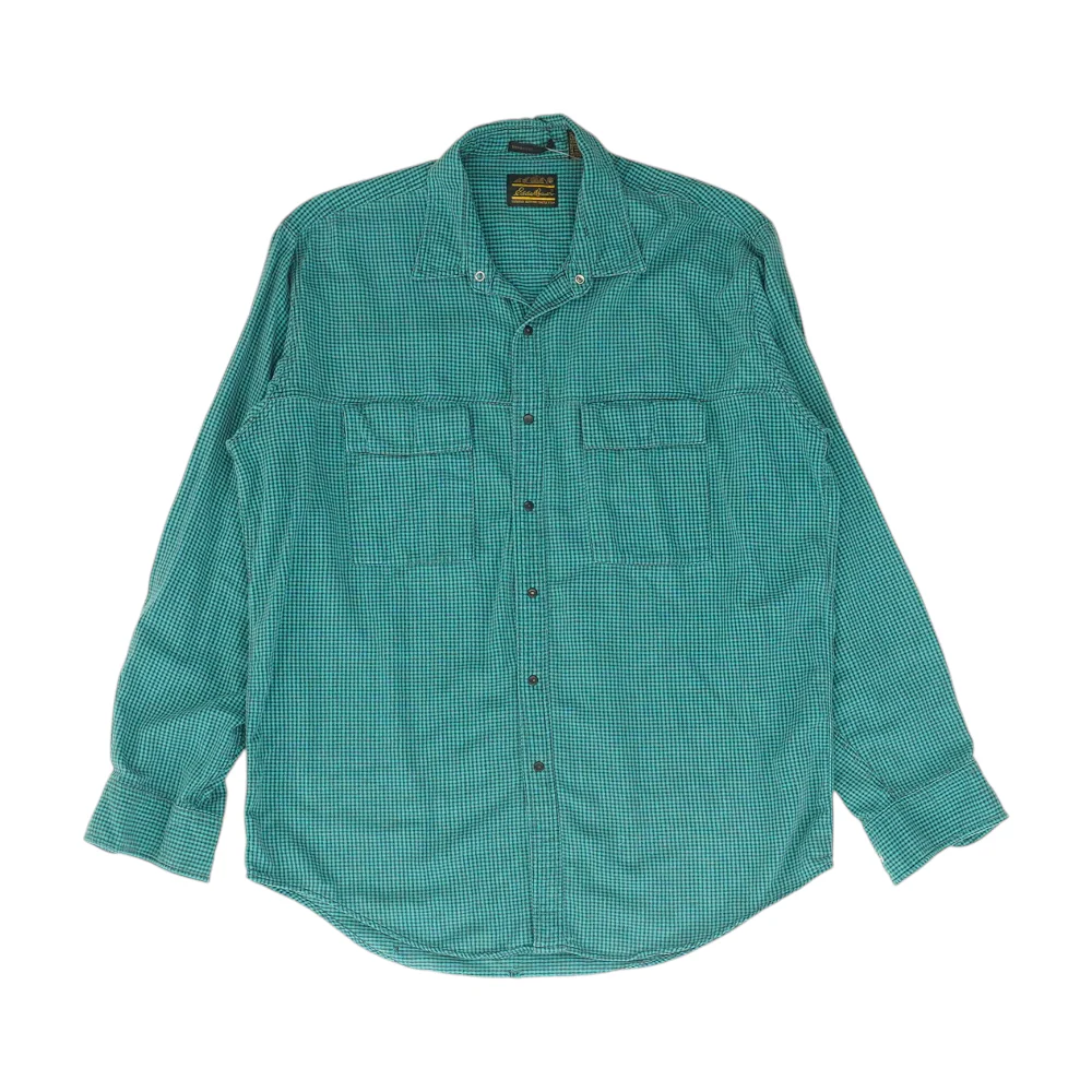 Green Check Long Sleeve Button Down