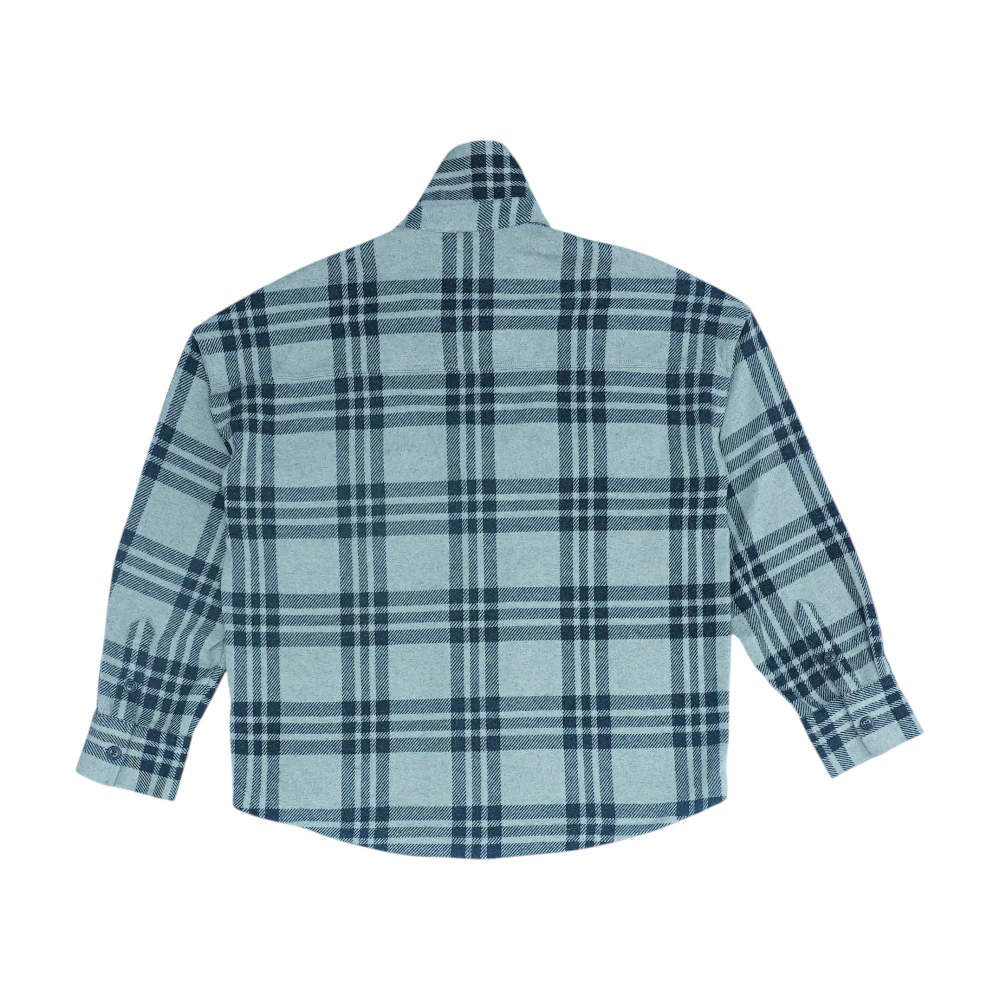 Gray Plaid Flannel Button Down - Image 2