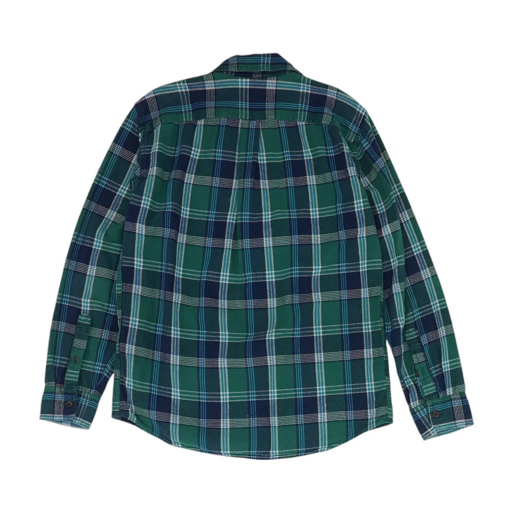 Green Plaid Flannel Button Down - Image 2