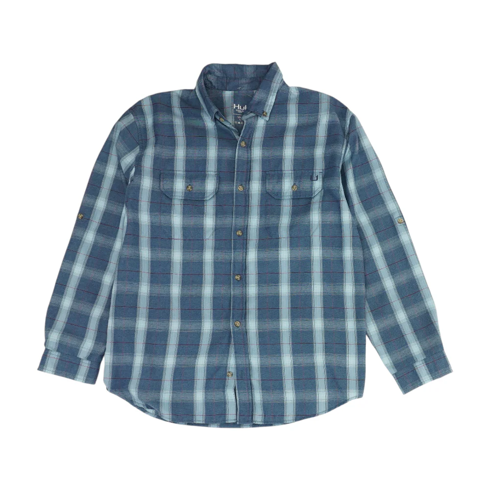 Blue Plaid Flannel Button Down