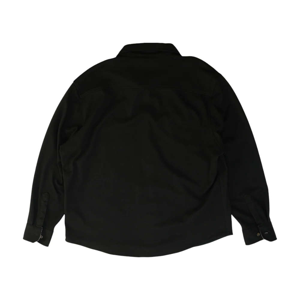 Black Solid Flannel Button Down - Image 2