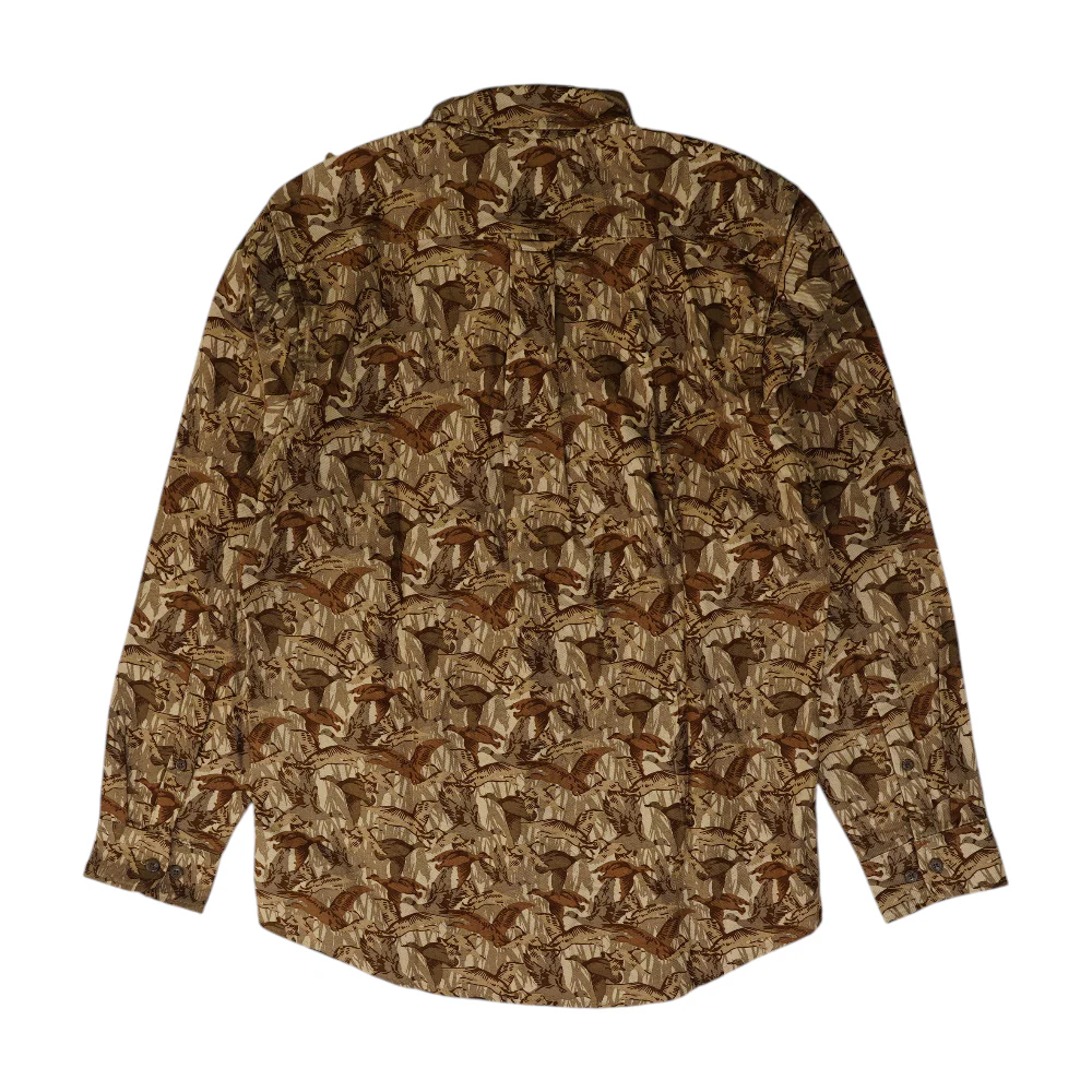 Brown Animal Print Flannel Button Down - Image 2